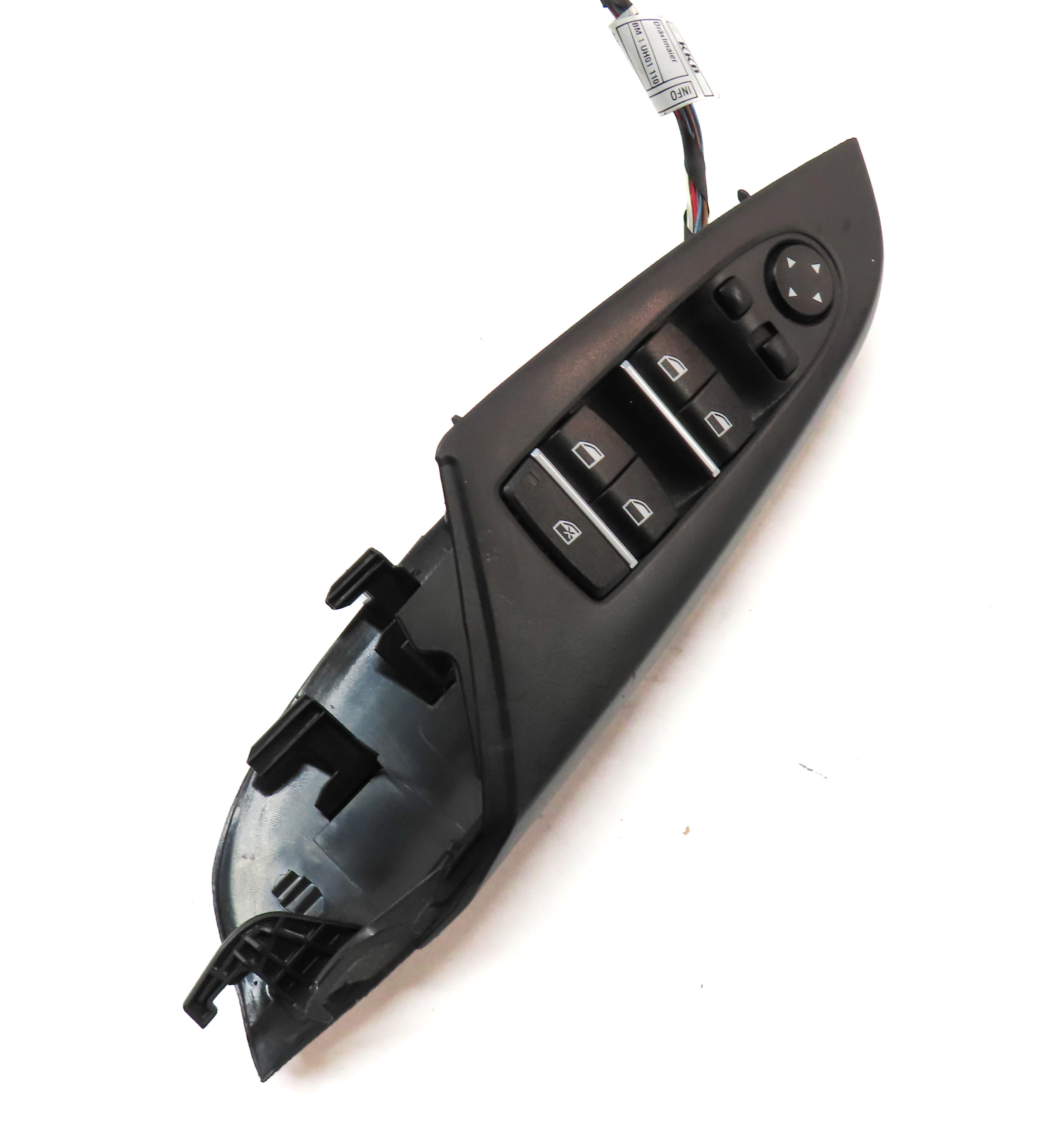 2012 BMW X3 (F25) FRONT LEFT DRIVER MASTER WINDOW SWITCH w/PFOLD w/TRIM (BLACK) — exact item pictured